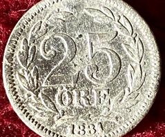 Svensk 25 øre 1881